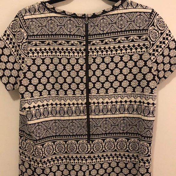 Loft size M black and white patterned dress - Picture 3 of 4